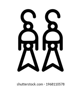 earrings icon or logo isolated sign symbol vector illustration - high quality black style vector icons
