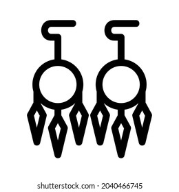earrings icon or logo isolated sign symbol vector illustration - high quality black style vector icons
