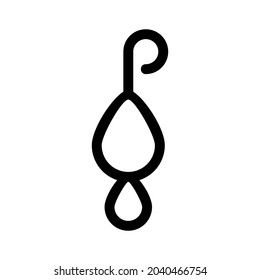 earrings icon or logo isolated sign symbol vector illustration - high quality black style vector icons
