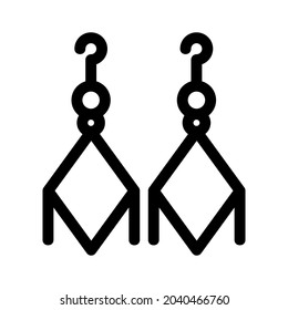 earrings icon or logo isolated sign symbol vector illustration - high quality black style vector icons
