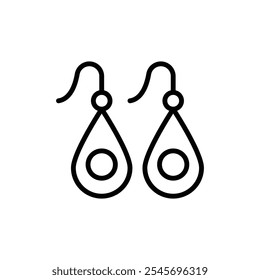 Earrings icon logo sign set vector outline