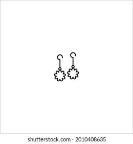 earrings icon on white background