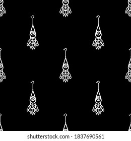 Earrings Icon Seamless Pattern, Earrings Vector Art Illustration