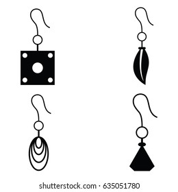 earrings icon set