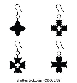 earrings icon set
