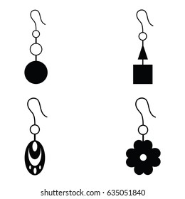 earrings icon set