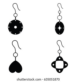 earrings icon set