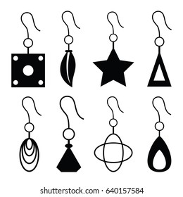 earrings icon set