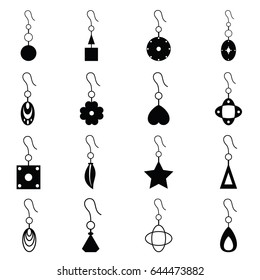 earrings icon set