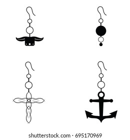 earrings icon set