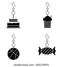 earrings icon set