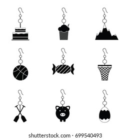 earrings icon set