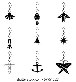 earrings icon set