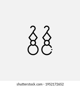 Earrings icon sign vector,Symbol, logo illustration for web and mobile