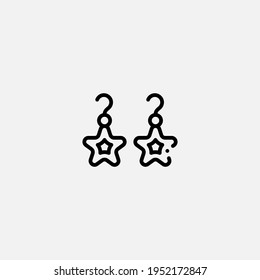 Earrings icon sign vector,Symbol, logo illustration for web and mobile