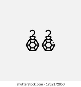 Earrings icon sign vector,Symbol, logo illustration for web and mobile