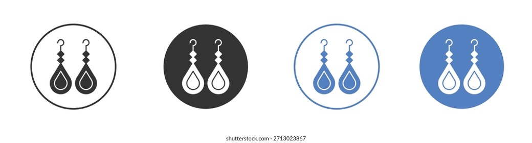 Ícone de brincos simples minimalista Vetor EPS
