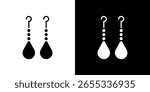 Earrings icon symbol collection. Flat vector stock illustration.