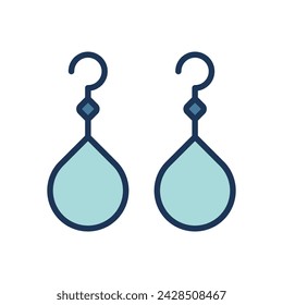 earrings icon symbol vector template collection