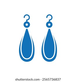 Earrings icon Thin line illustration set