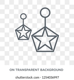 Earrings icon. Trendy flat vector Earrings icon on transparent background from Luxury collection. High quality filled Earrings symbol use for web and mobile