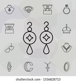 earrings icon. Universal set of jewelry for website design and development, app development