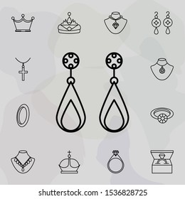 earrings icon. Universal set of jewelry for website design and development, app development