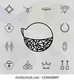 earrings icon. Universal set of jewelry for website design and development, app development