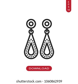 Earrings icon vector