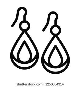 Earrings icon vector