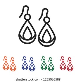 Earrings icon vector