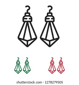 Earrings icon vector