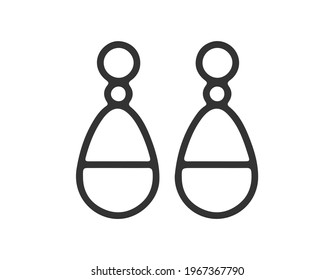 Earrings icon vector. EPS 10