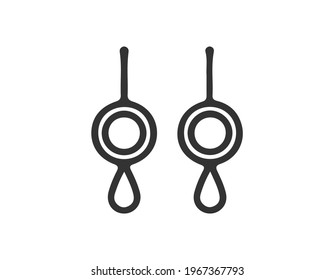 Earrings icon vector. EPS 10