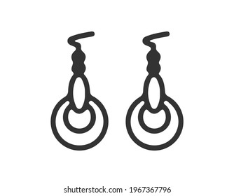 Earrings icon vector. EPS 10