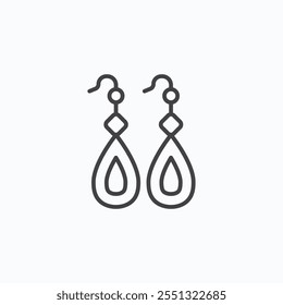 Earrings icon vector illustration. EPS10