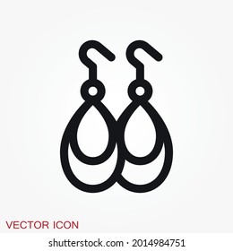 Earrings icon. Vector illustration of pearl earrings vector icon