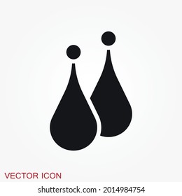 Earrings icon. Vector illustration of pearl earrings vector icon