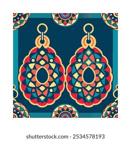 earrings icon vector illustration style