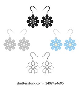 Earrings icon of vector illustration for web and mobile