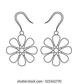 Earrings icon of vector illustration for web and mobile