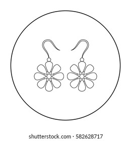 Earrings icon of vector illustration for web and mobile