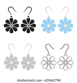 Earrings icon of vector illustration for web and mobile