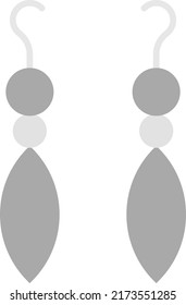 Earrings icon vector image. Can also be used for Clothes and Accessories. Suitable for mobile apps, web apps and print media.