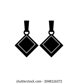 Earrings icon vector. jewelry illustration sign. bijouterie symbol or logo.