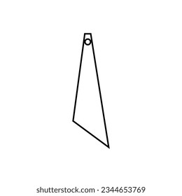 Juego de vectores de icono de anclajes. Colección de signos de la ilustración de los pendientes de lágrima. Símbolo o logotipo de Bijouterie.