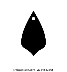 Earrings icon vector set. Teardrop earrings illustration sign collection. Bijouterie symbol or logo.