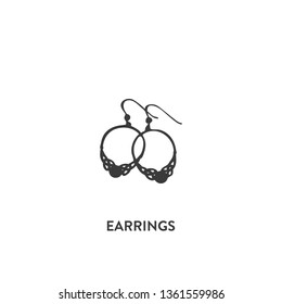 earrings icon vector. earrings sign on white background. earrings icon for web and app