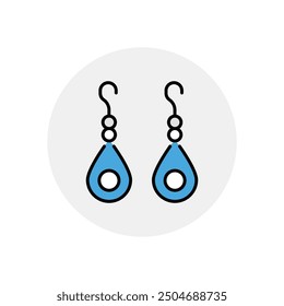 Earrings icon vector stock illustration