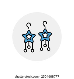 Earrings icon vector stock illustration